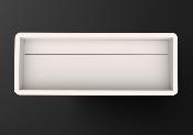 Lavabo solid surface Acrylic 85 X 30 X 11 cm desagüe oculto polar White