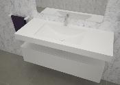 Lavabo solid surface Acrylic 58 X 33 X 12,7 cm Polar White