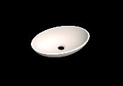 Lavabo solid surface top Acrylic 40 X 27 X 11 cm Standard White