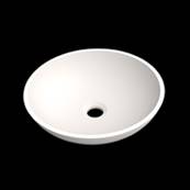 Lavabo solid surface top Acrylic Ø35 X 11 cm Standard White