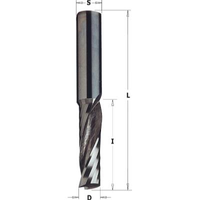 Fresa helicoidal Z1 Positivo para repasar cortes en Solid Surface D8 I32 L80 S8