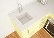 Fregadero Solid Surface Acrylic 30 X 30 X 17,5 cm Polar White