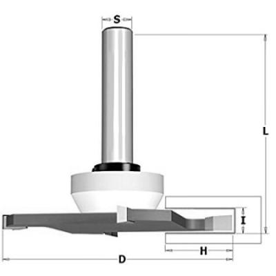 Fresa circulares para la remoción en Solid Surface D92 I6,35 H27,3 L82,5 S12 Coj. Nylon