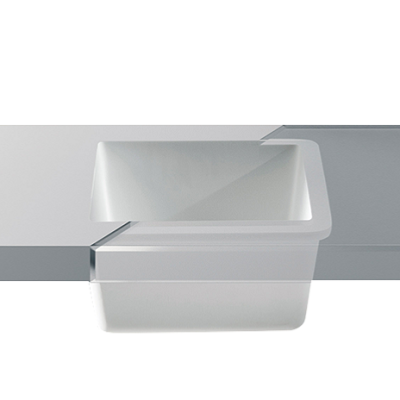 Fregadero Solid Surface Acrylic 100 R10 34 x 40 x 17,3 cm Classic White