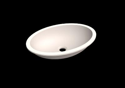 Lavabo solid surface Acrylic 45 X 30 X 12 cm Standard White