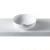 Lavabo solid surface top Acrylic 100 semi esfera Ø43 X 16 cm ext. Classic White