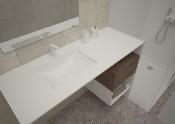 Lavabo solid surface Acrylic 50 X 33 X 12,7 cm Polar White