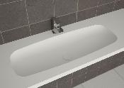 Lavabo solid surface Acrylic R100 85 X 30 X 11 cm Polar White