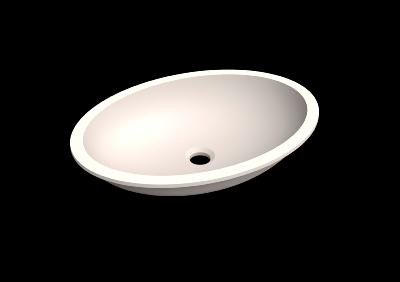 Lavabo solid surface Acrylic 50 X 35 X 12 cm Standard White