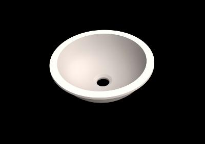 Lavabo solid surface Acrylic Ø30 X 12 cm Standard White