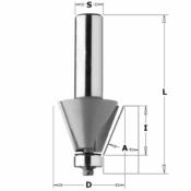 Fresa para biselar integración en Solid Surface A30º D38,5 I22 L71,1 S12 Coj. metal