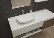 Lavabo solid surface top Acrylic R100 40 X 27 X 10 cm Standard White