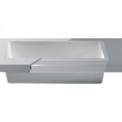 Fregadero Solid Surface Betacryl R10 70 x 40 x 17,6 cm Polar Alpi White