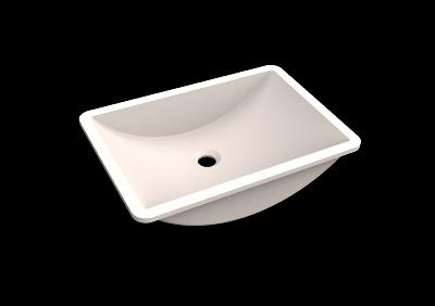 Lavabo solid surface Acrylic 50 X 33 X 12,7 cm Polar White