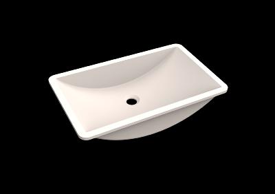 Lavabo solid surface Acrylic 58 X 33 X 12,7 cm Polar White