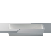 Fregadero Solid Surface Acrylic 100 R10 70 x 40 x 17,6 cm Classic White