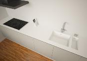 Fregadero Solid Surface Acrylic 15 X 40 X 14 cm Polar White