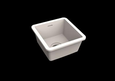 Fregadero Solid Surface Acrylic 30 X 30 X 17,5 cm Polar White