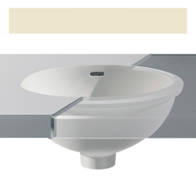 Lavabo solid surface Betacryl oval 37 x 26,5 x 13,5 cm int. Traditional Bone