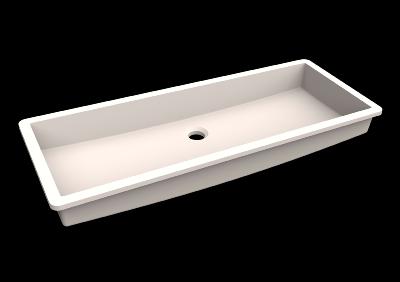 Lavabo solid surface Acrylic R5 85 X 30 X 10 cm Standard White