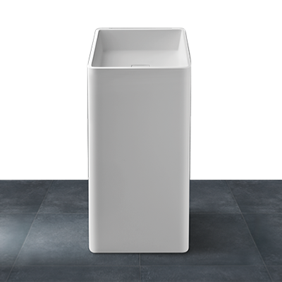 Lavabo solid surface top totem Betacryl 40 X 40 X 90 cm ext. Classic White