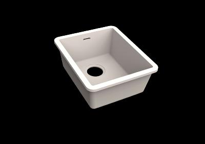 Fregadero Solid Surface Acrylic 33 X 40 X 17,5 cm Polar White