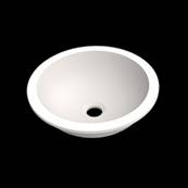 Lavabo solid surface Acrylic Ø30 X 12 cm Standard White