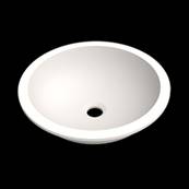 Lavabo solid surface Acrylic Ø35 X 12 cm Standard White