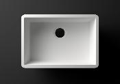 Fregadero Solid Surface Acrylic 60 X 40 X 17,5 cm Polar White