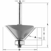 Fresa para biselar integración en Solid Surface A45º D45 I18 L66,5 S12 Coj. metal