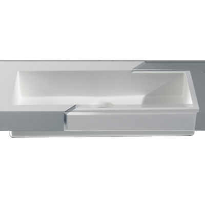 Lavabo solid surface Acrylic 100 R5 51 X 33 X 8 cm Polar Alpi White