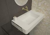 Lavabo solid surface Acrylic R5 40 X 27 X 10 cm Standard White