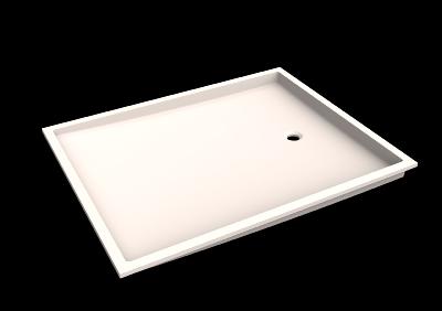 Plato de ducha Solid Surface Acrylic INT.100 X 80 X 5 cm Standard White