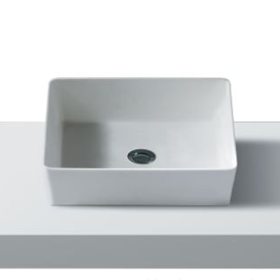 Lavabo solid surface top Acrylic 100 R30 35 X 25 X 13 cm ext. Classic White