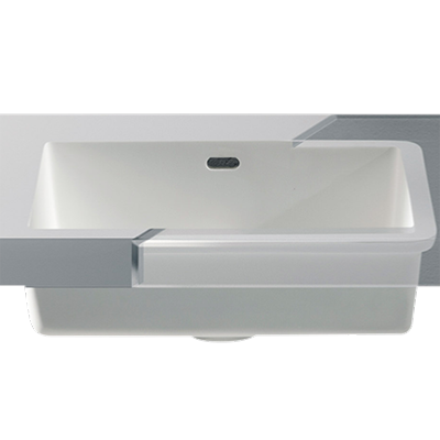 Lavabo solid surface Acrylic 100 R20 43 X 33 X 11 cm Classic White