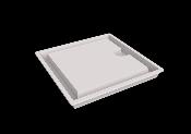 Recogedor agua para ducha solid surface Acrylic 75 X 75 cm min. Standard White