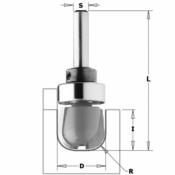 Fresa para rebaje integració en Solid Surface D31,7 I16 R6,4 L60,4 S12 Coj. Metal