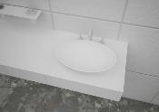 Lavabo solid surface top Acrylic 45 X 30 X 11 cm Standard White