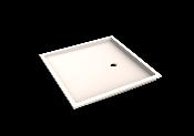 Plato de ducha Solid Surface Acrylic 70 X 70 X 4 cm Polar White