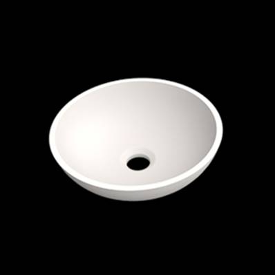 Lavabo semi esfera para integrar solid surface Acrylic Ø30 X 12 cm Standard White
