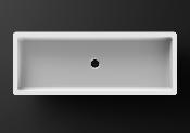 Lavabo solid surface Acrylic R20 85 X 30 X 10 cm Standard White