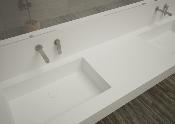 Lavabo solid surface Acrylic R5 50 X 30 X 10 cm Standard White
