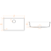 Fregadero Solid Surface Betacryl R10 70 x 40 x 17,6 cm Polar Alpi White