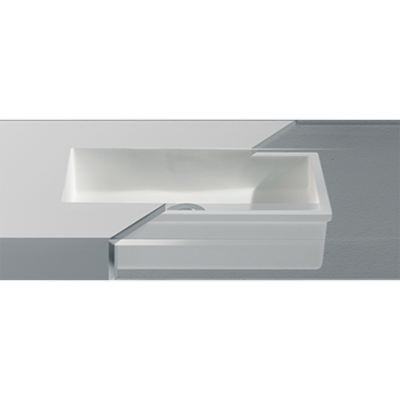 Lavabo solid surface Acrylic 100 R10 40 X 22 X 10 cm Classic White