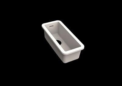 Fregadero Solid Surface Acrylic 15 X 40 X 14 cm Polar White