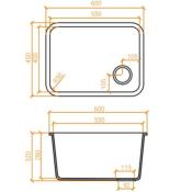 Lavadero Solid Surface Betacryl R50 55 x 40 x 28 cm Classic White