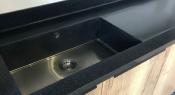 Corian Deep Black Quartz Placa Solid Surface