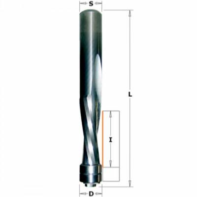 Fresa de corte helicoidal Solid Surface con rodamiento I25,4 D6,35 L76,2 S6 Coj. Metal