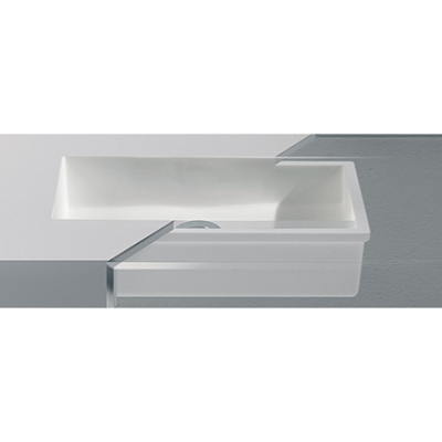 Lavabo solid surface Acrylic 100 R10 40 X 28 X 10 cm Classic White
