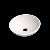 Lavabo semi esfera de sobre encimera solid surface Acrylic Ø30 X 12 cm Standard White